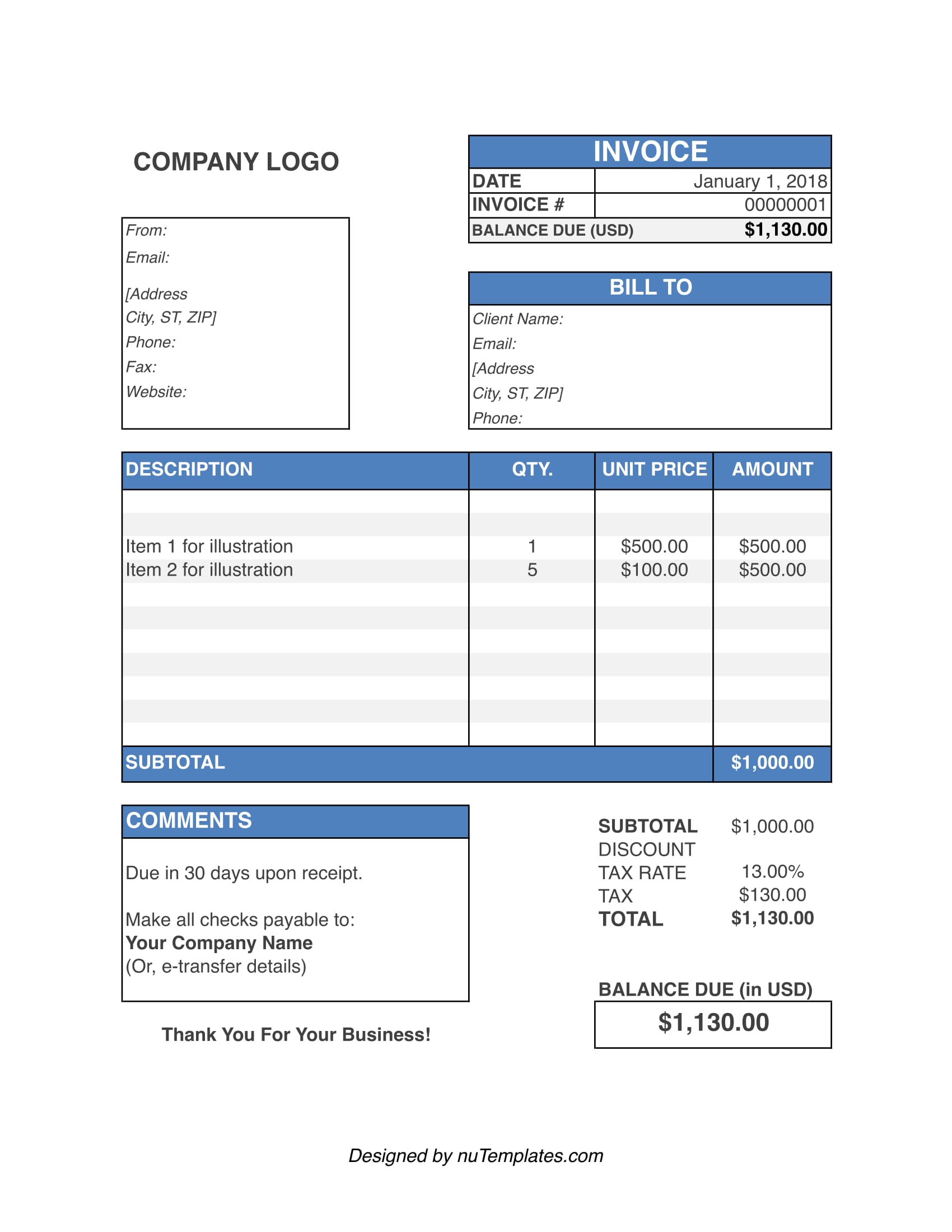 invoice template pdf free invoices in pdf nutemplates
