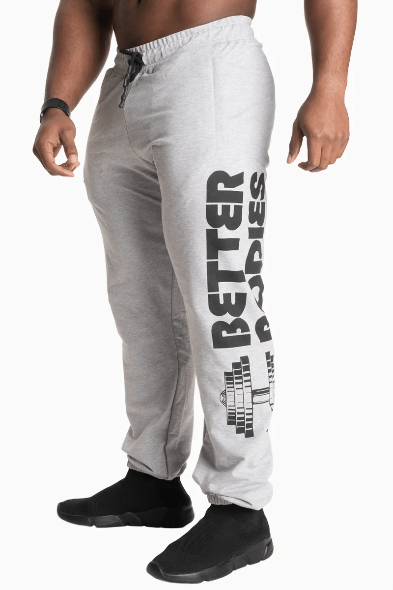 Better Bodies Stanton Sweatpants V2 – Light Grey Melange – XXL