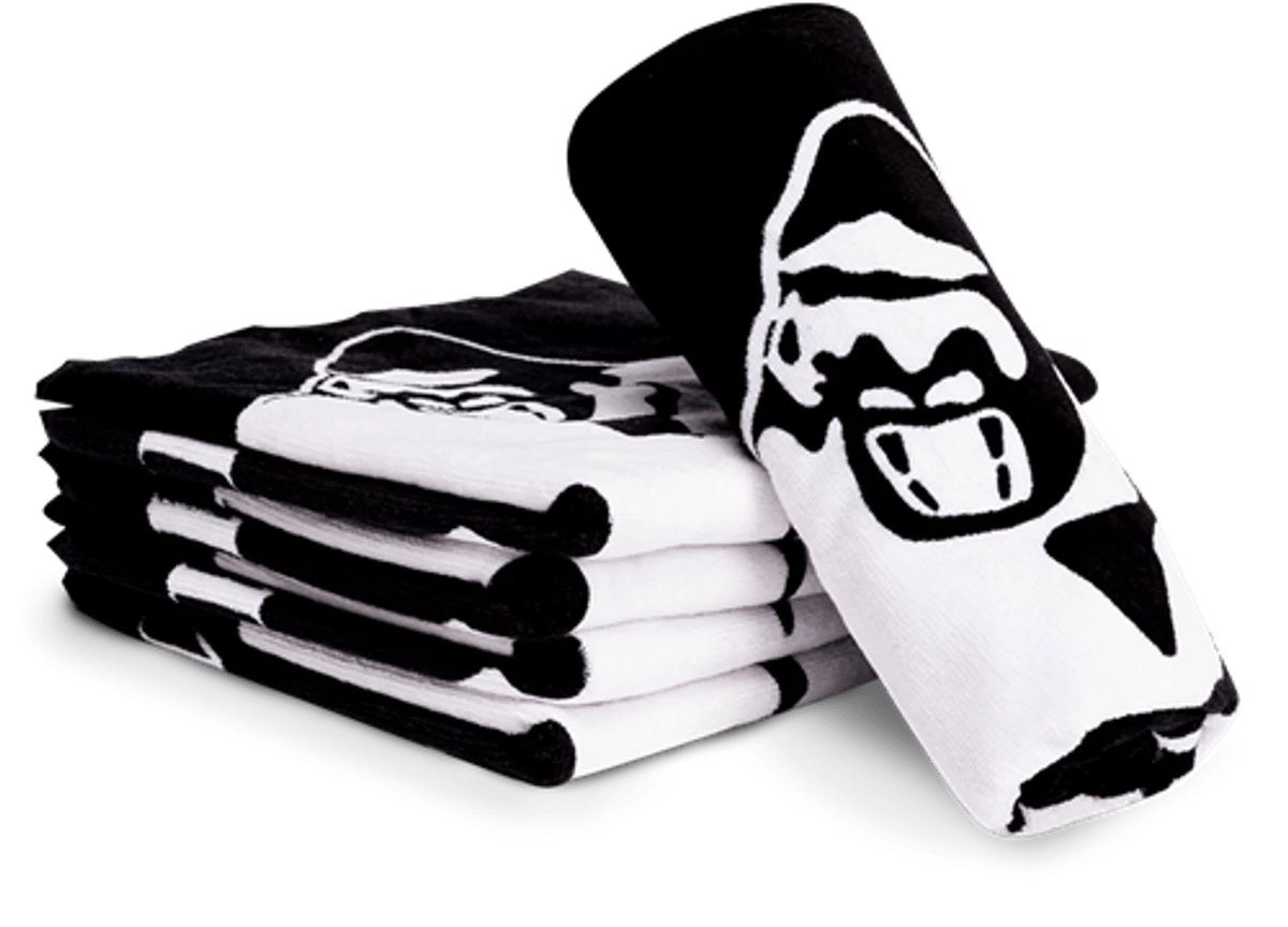 Gorilla Classic Gym Towel - Sort/Hvit Gorilla Classic Gym Towel - Sort/Hvit