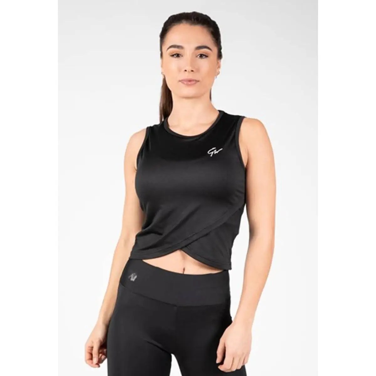 Estelle Twisted Crop Top - Sort Estelle Twisted Crop Top - Sort