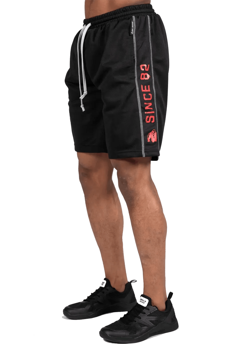 Functional Mesh Shorts - Black/Red