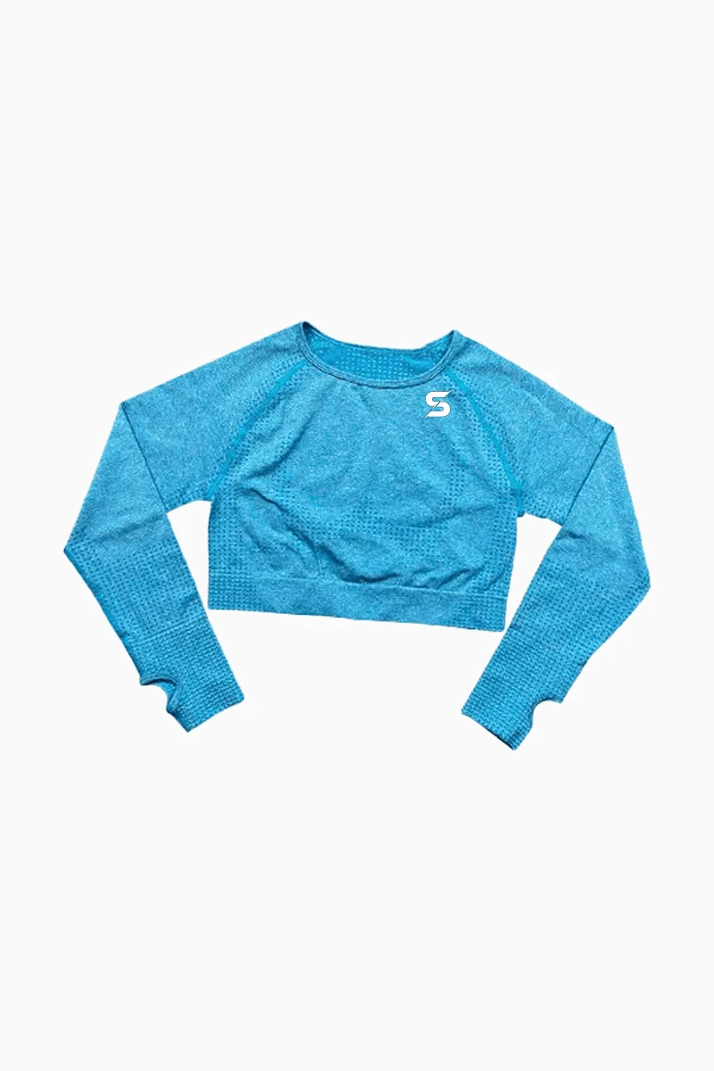 Sporty Elly Longsleeve Cropped – Lake Blue – L Sporty Elly Longsleeve Cropped – Lake Blue – L