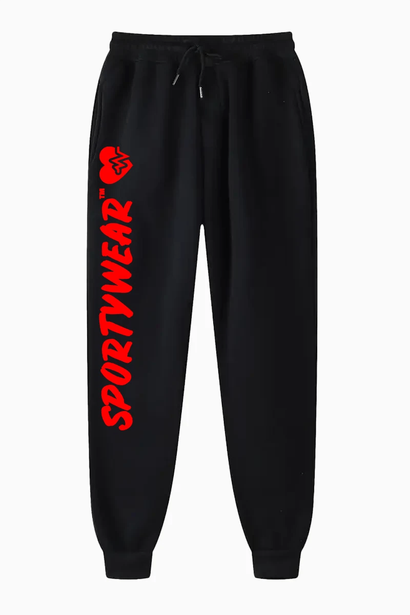Sporty Sweatpants Unisex – Black – L