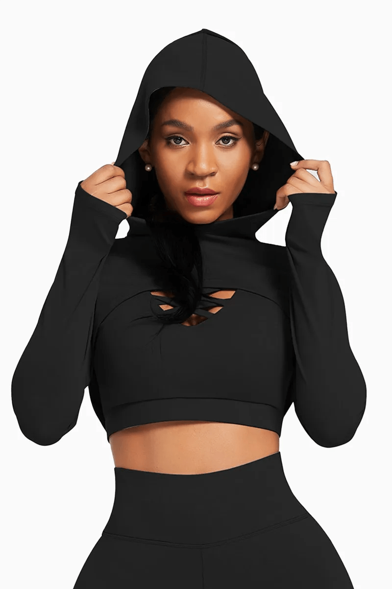 Sporty Rush Seamless Long Sleeve Cropped – Black – L Sporty Rush Seamless Long Sleeve Cropped – Black – L
