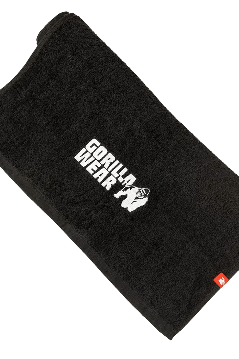 Zip Pocket Gym Towel - Black