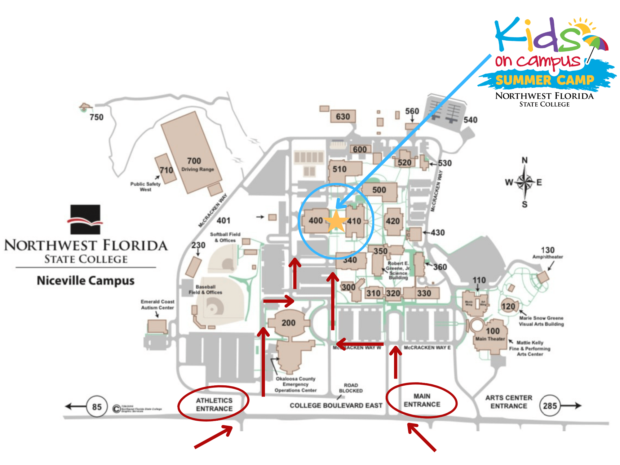 Kids On Campus Niceville Northwest Florida State College KOC Map For Website 