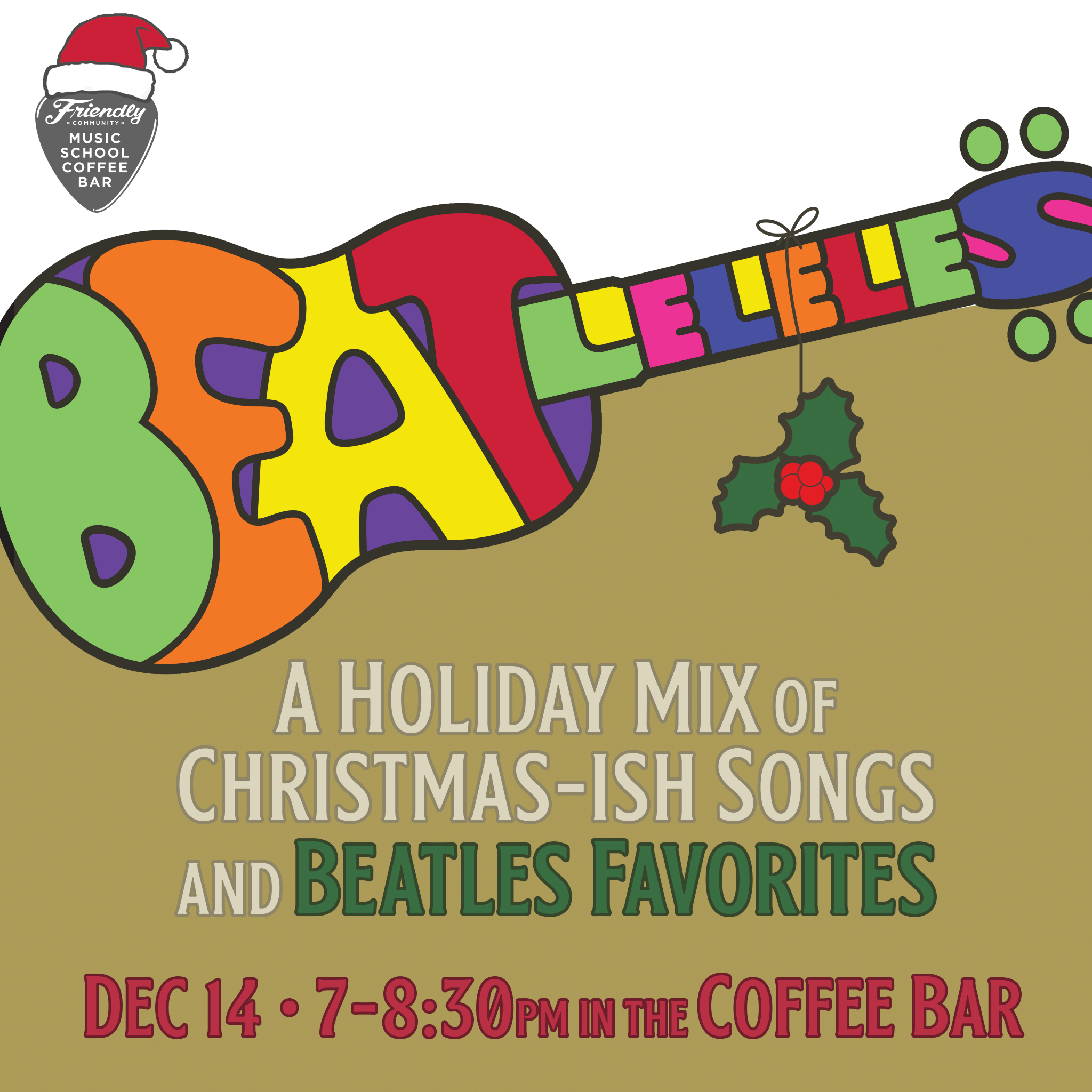 The Beatleleles: Hear a ukulele band holiday mix of Christmas-ish songs and Beatles favorites.