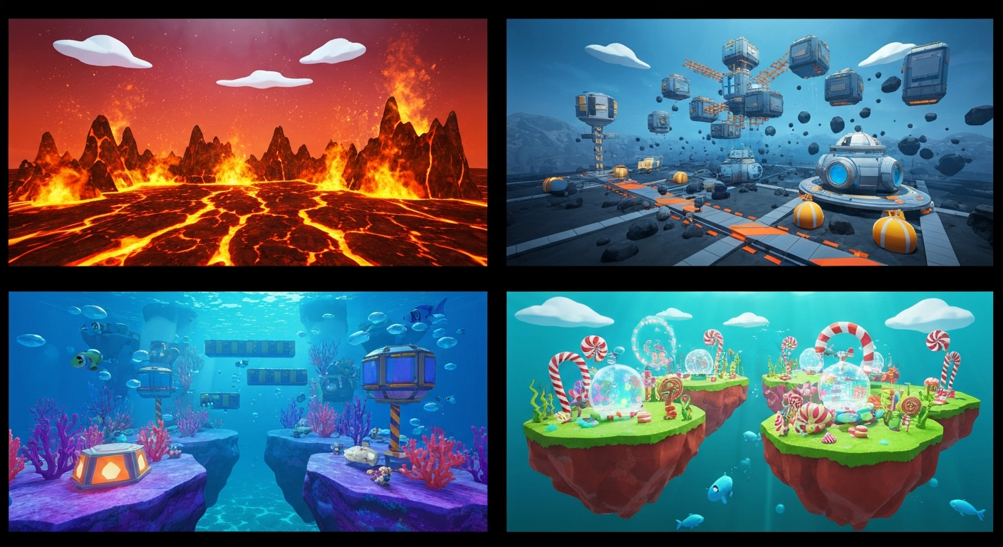 50 Roblox Game Ideas For 2026 From Easy To Ambitious Obby Obby Roblox Obby Ideas Hero.webp