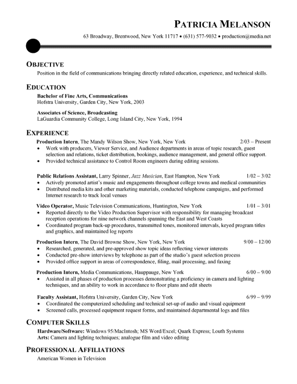 How to create a resume for nursing students and nurses. Chronological Resume