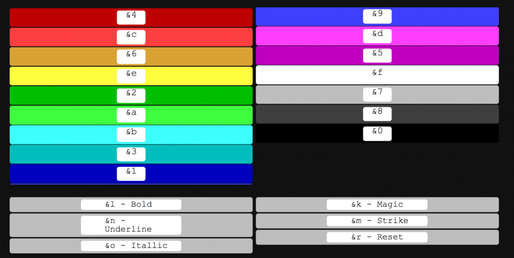 And it is served in the form of eggs. Minecraft Color Codes