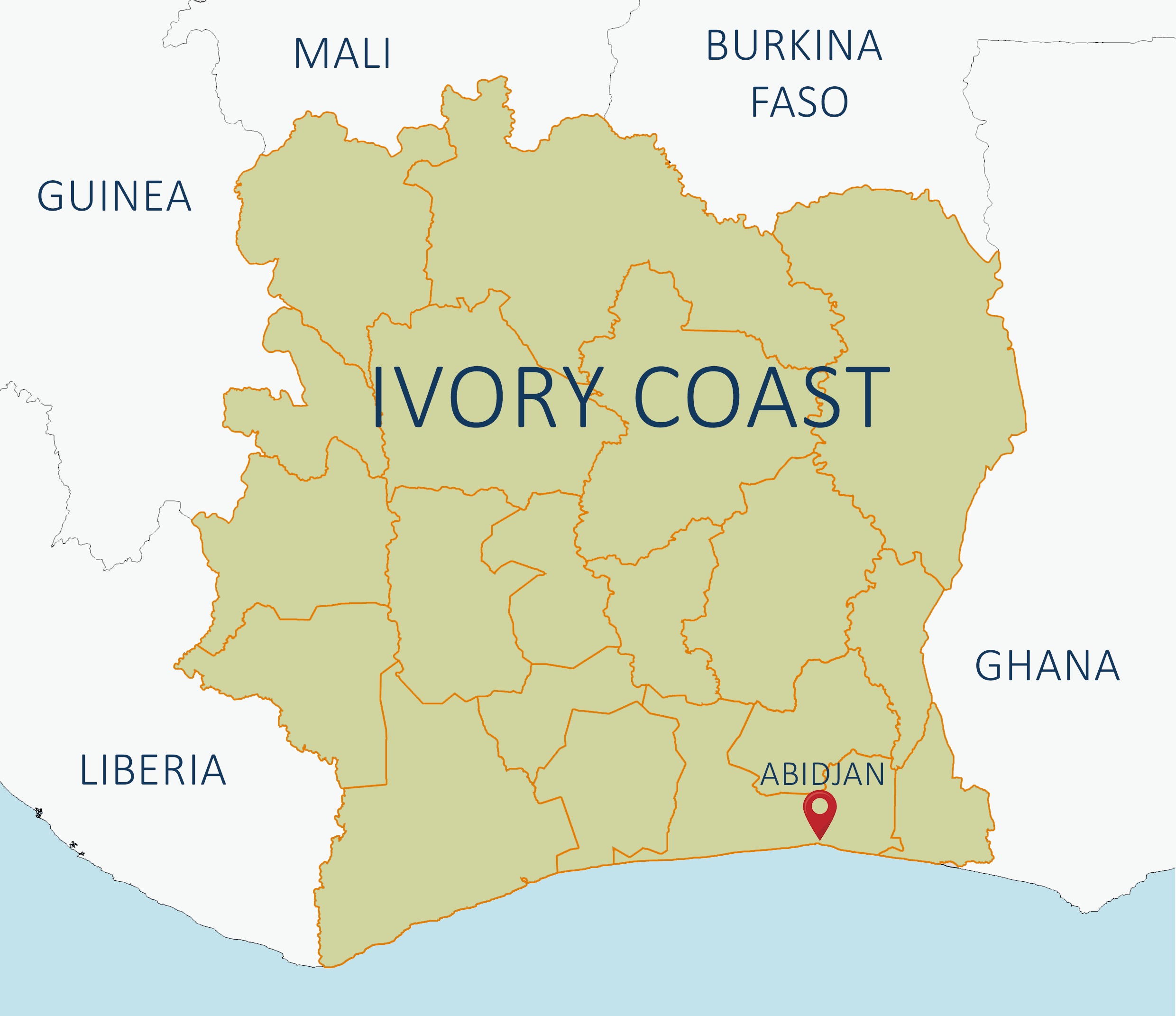 Ivory Coast Map Africa Map Of Cote D Ivoire Ivory Coast Africa Ivory Coast 1 