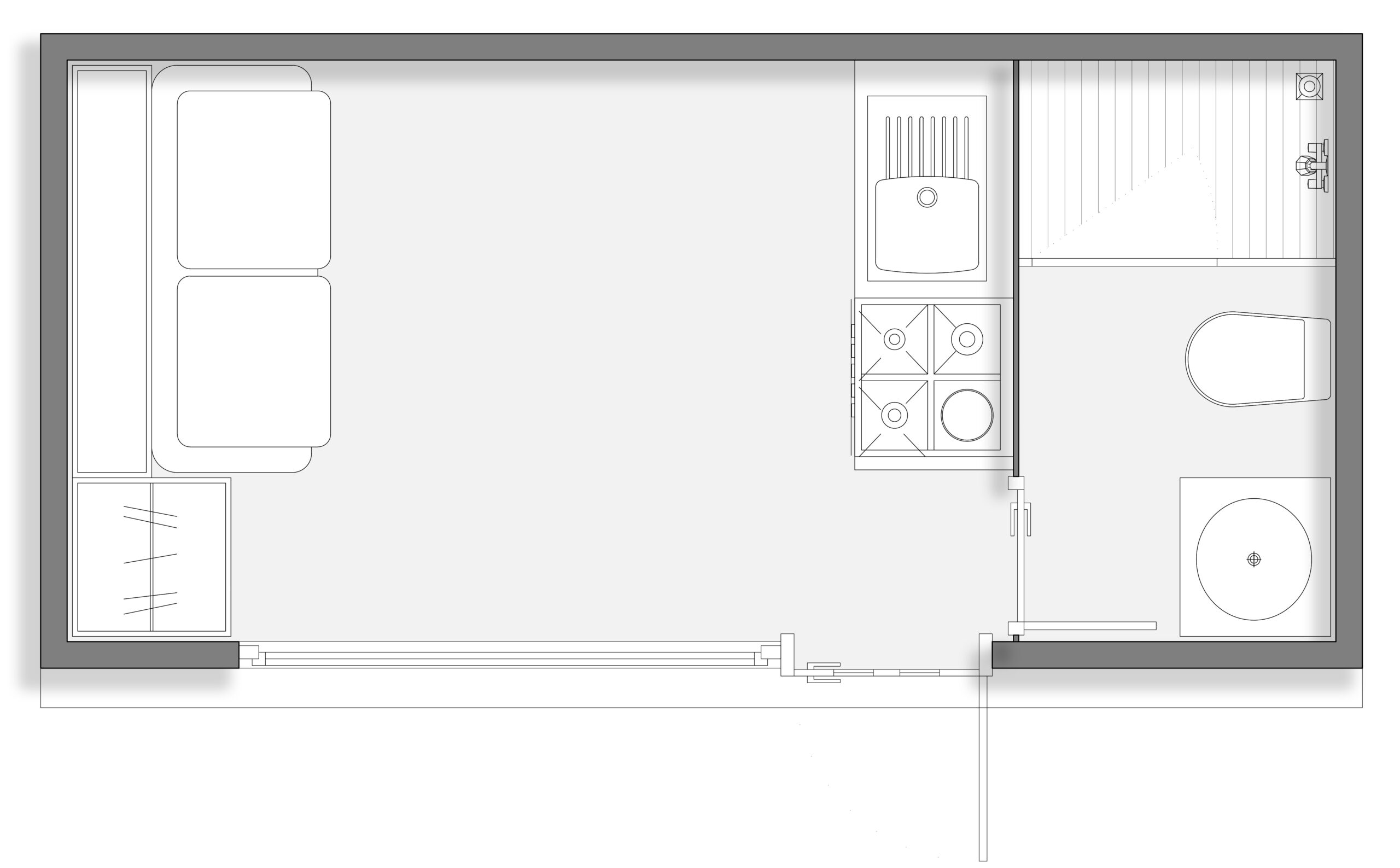 LUNA Mini - Kapsül Ev - Plan v1