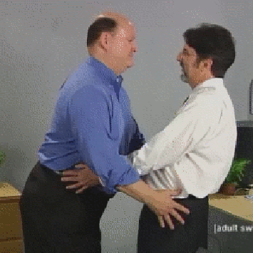Free day in office, walking GIF