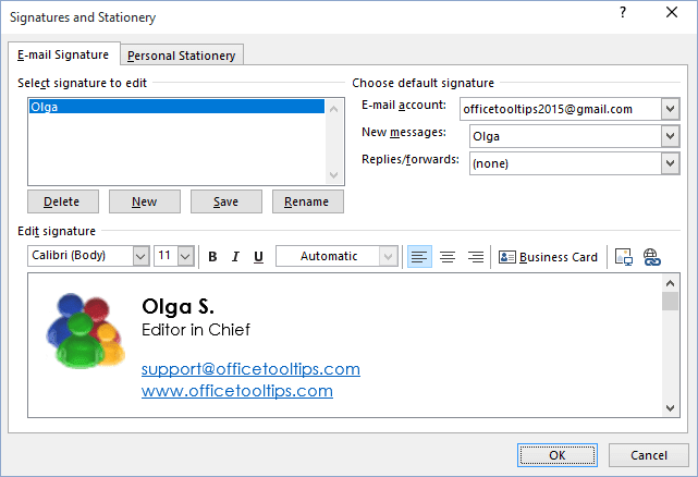 In it, under the select signature to edit, select the signature you want to edit. How To Add Social Links To Your E Mail Signature Microsoft Outlook 2016