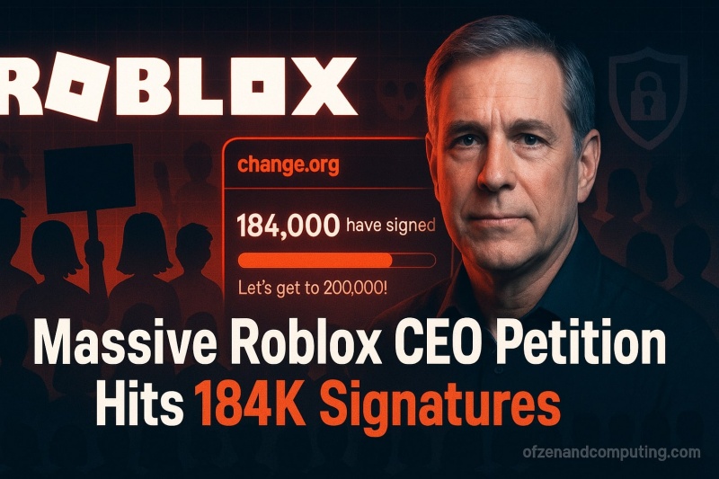 Massive Roblox CEO Petition Hits 184K Signatures March 2026 Roblox CEO 
