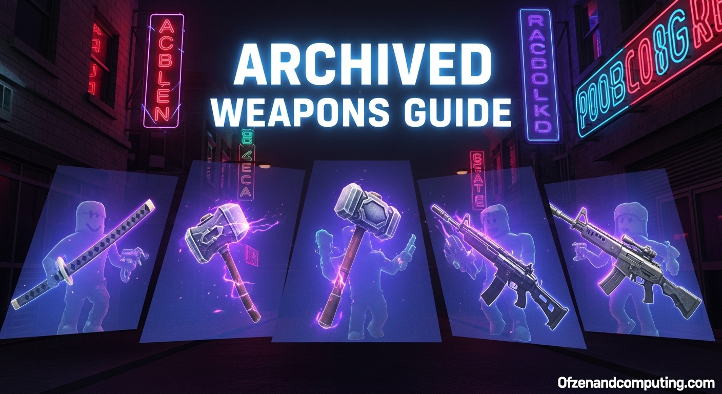 Archived Weapons Guide Roblox March 2026 Complete Stats Crafting Best Archived Weapons Guide Roblox 