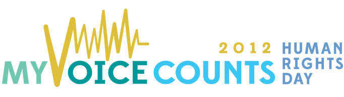 Logo Human Rights Day 2012: My voice counts