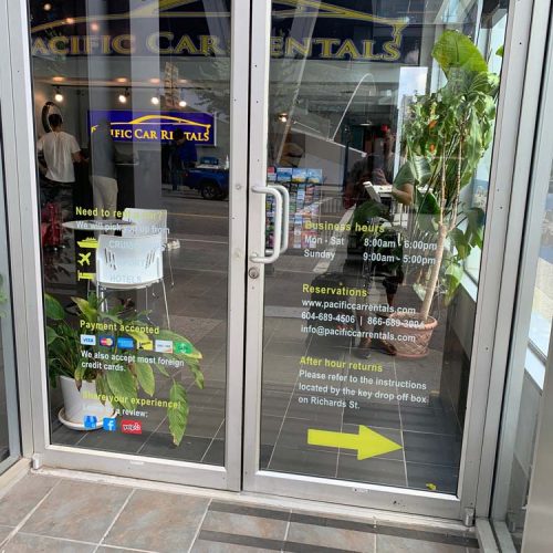 Window Letter Graphics in Vancouver