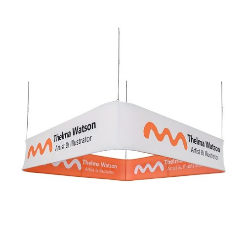 Hanging Display Rounded Corners Hanging Banner with Square Corners