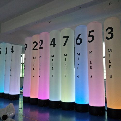 LED Inflatable Columns for Marathons