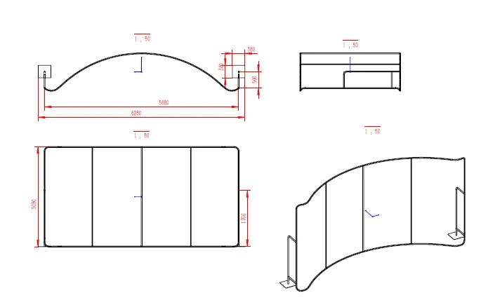 Oh My Print Solutions | Tension Fabric Displays - Custom Sized tradeshow Display diagram