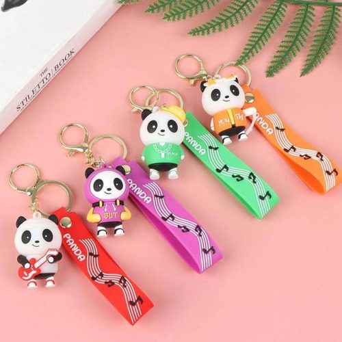 Customized-Panda-Keychains Silicone Keychains