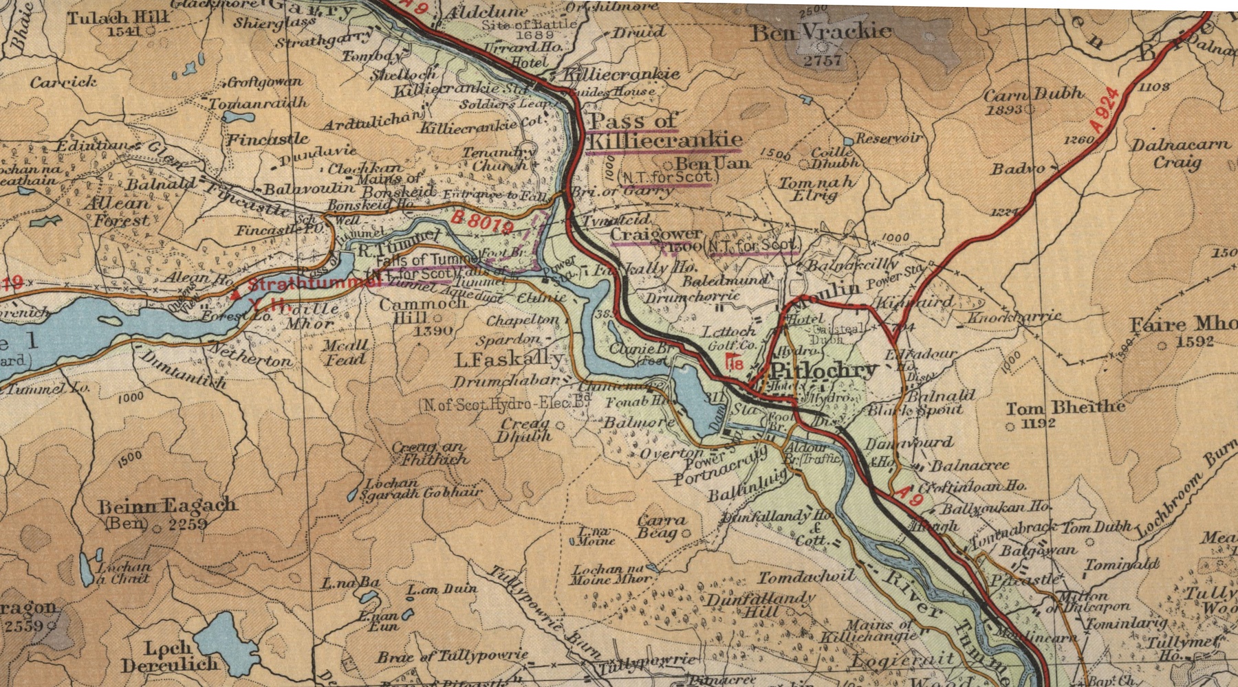 Pitlochry Map.