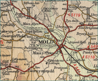 Mold North Wales Map Mold EIYR Mold Map 