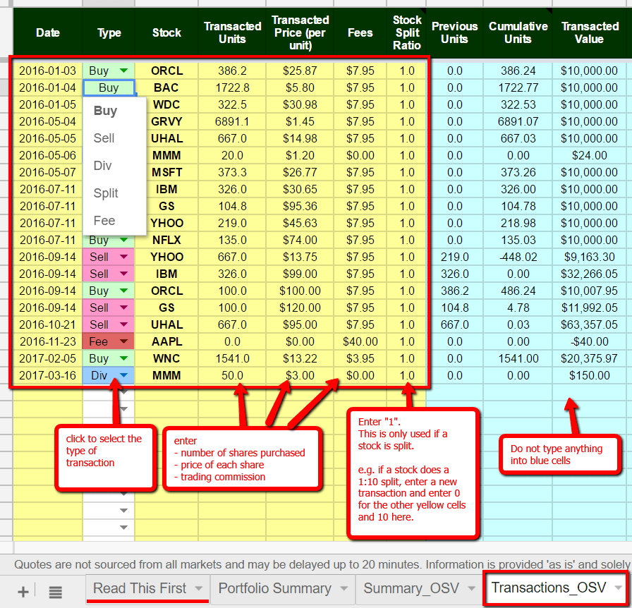 Stock opname sendiri adalah kegiatan menghitung persediaan barang secara fisik di gudang. The Best Free Stock Portfolio Tracking Spreadsheet