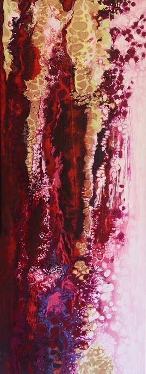 Jewelled Gods, €650, 35x90cm, acrylic on canvas