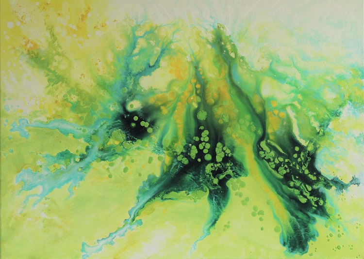 Leap of Spring, €750, 90x65cm, acrylic on canvas