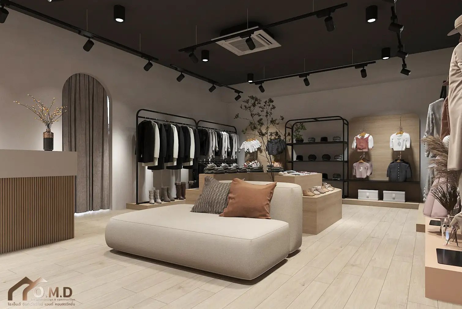 ออกแบบตกแต่ง ออกแบบร้านเสื้อผ้า