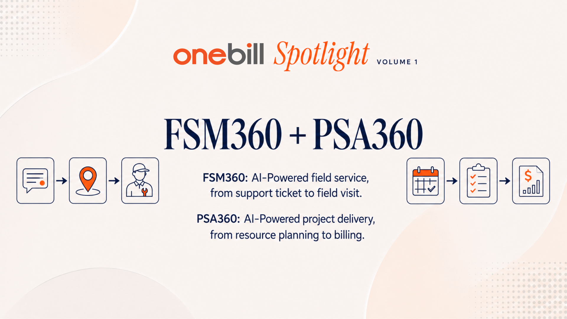 OneBill Spotlight Volume 1: FSM360 + PSA360