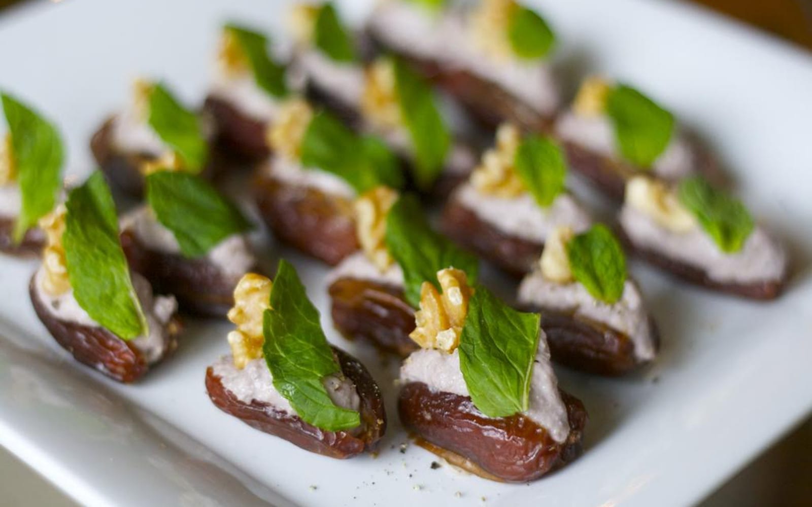 Cashew-Walnut and Mint Stuffed Dates