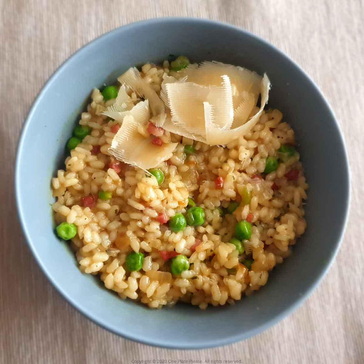 Easy Peasy Risotto GreenPeas Risotto One Plate Please