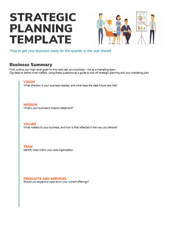 Free Marketing Plan Template Oneupweb Annual Plan Guidance