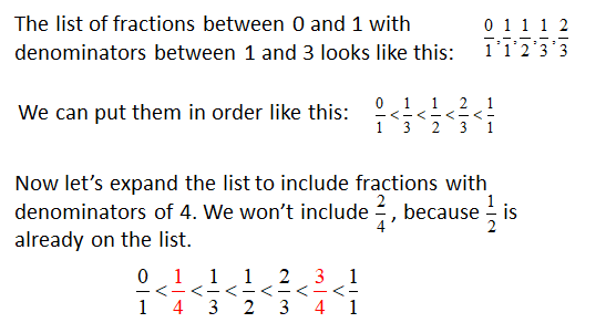ordering rational numbers