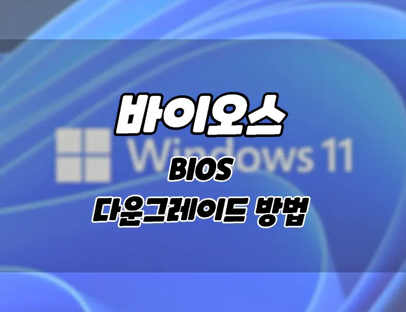 How to downgrade BIOS on Windows Computer