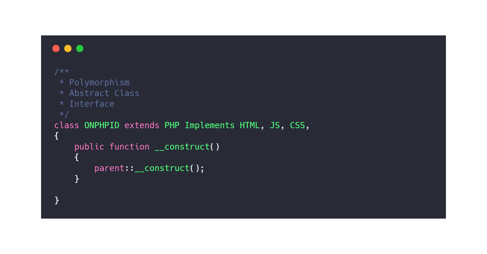 Php class title. Php class title