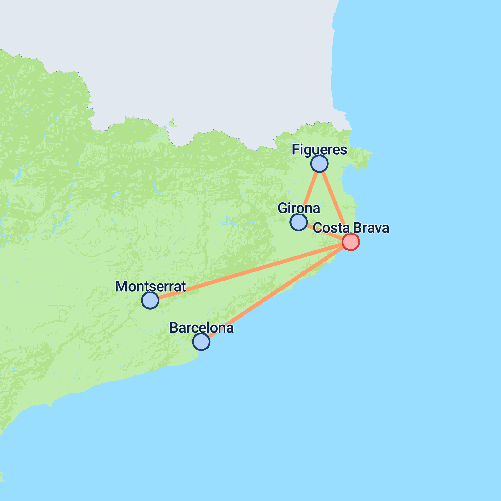 Travel Map Of Spain 
