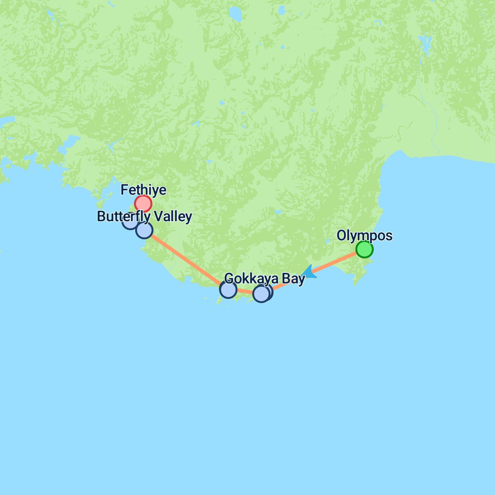Olympos To Fethiye Sailing Adventure Turkey On The Go Tours 