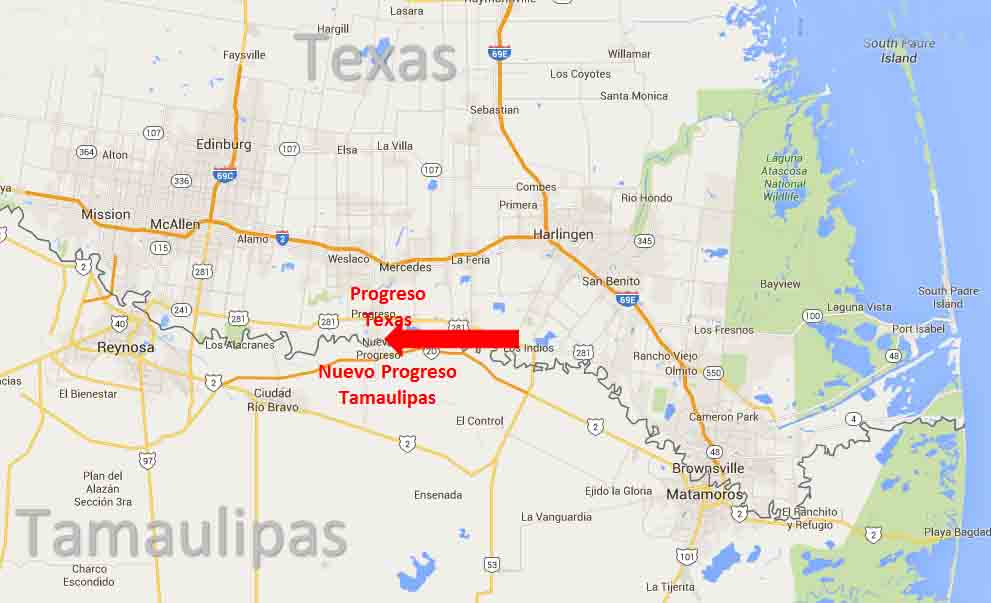 Progreso Mexico Map The Best Cycling Routes And Bike Trails In And Progreso Bordermap1 