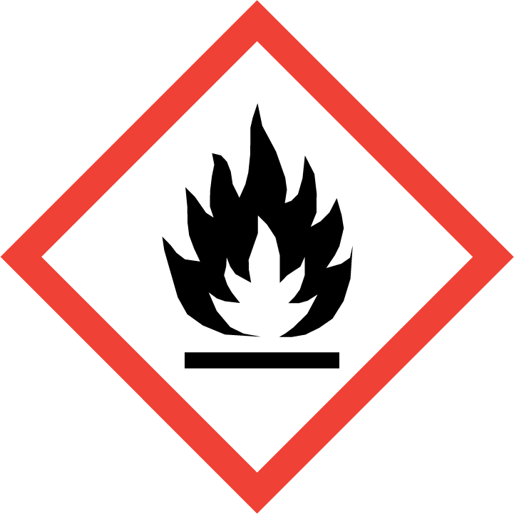 GHS02 Piktogramm "Flamme" aus der CLP-Verordnung für die GHS-Kennzeichnung