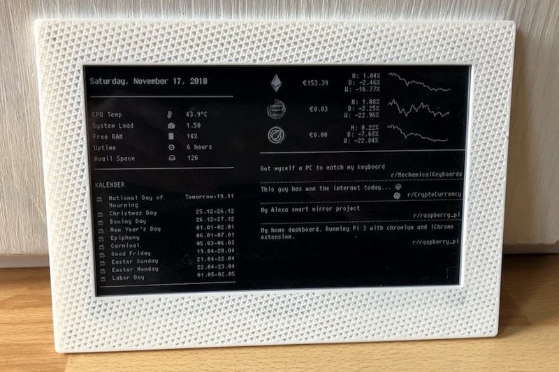 DIY a Raspberry Pi E Ink Magic Mirror Open Electronics Open Electronics