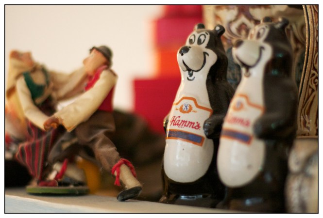 Top of cabinet Hamms bears