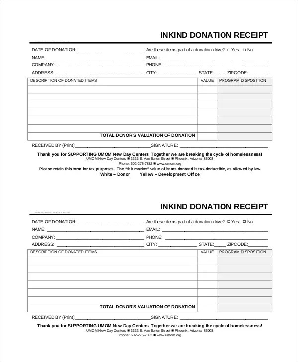 37 donation receipt template download doc pdf