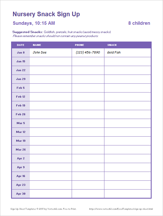 Usually, you can find these forms . 13 Sign Up Sheet Template Sign In Sheet Download Word Pdf