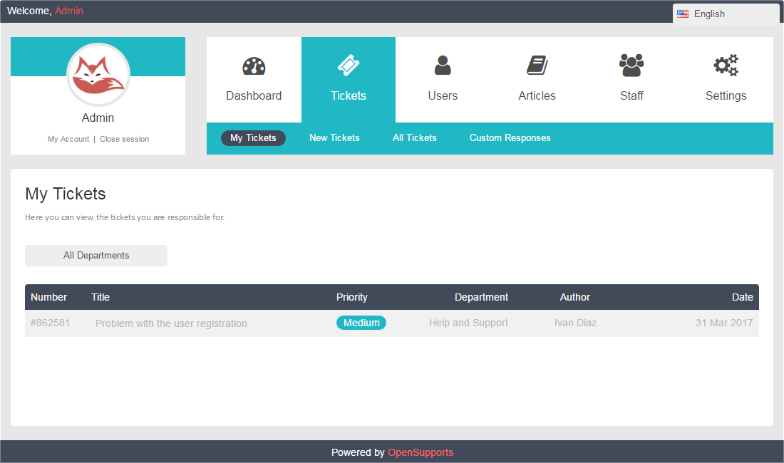 Developer friendly open source code is available on github, available for review, . Opensupports Open Source Support Ticket System