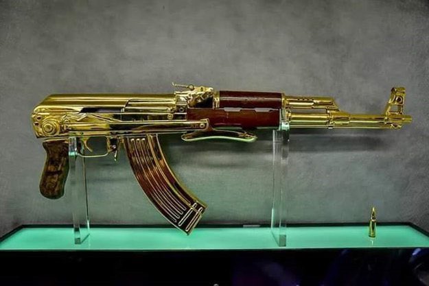 Saudi Arabia Prince Gifts Gold Plated Kalashnikov Rifle To Taliban Khan