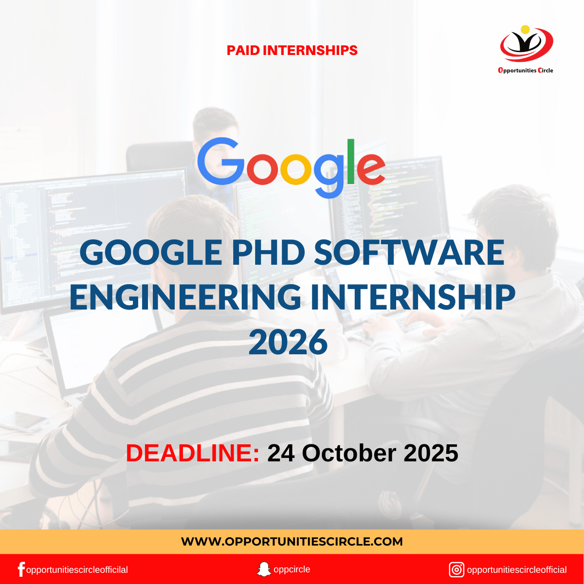 Google PhD Software Engineering Internship 2026 Circle Google PhD Software Engineering Internship 2026 
